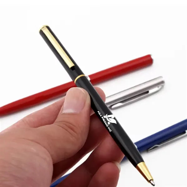 Slim Twist Action Ballpoint Pen / Gold Trim