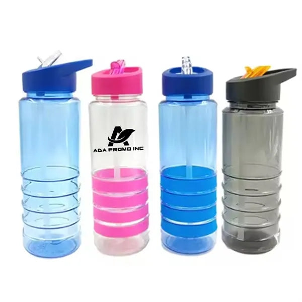 27 oz. Banded Gripper Bottle With Straw
