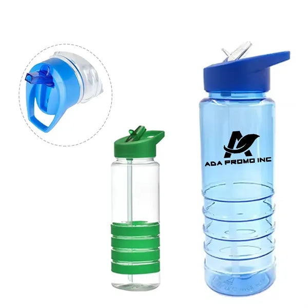 27 oz. Banded Gripper Bottle With Straw
