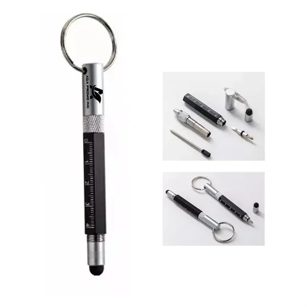 6 In 1 Small Metal Tech Ballpoint Pen