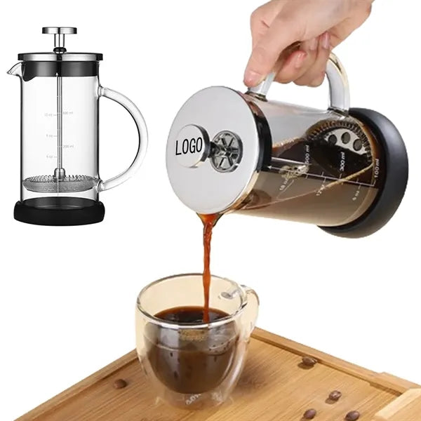 Thickened Anti-Skid Base Glass Coffee Pressing Pot