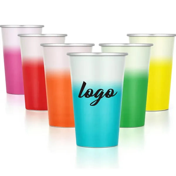 16 oz color changing outdoor aluminum cup