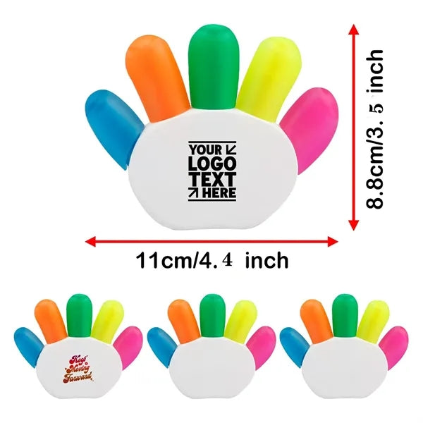 Palm-shaped five-color highlighter