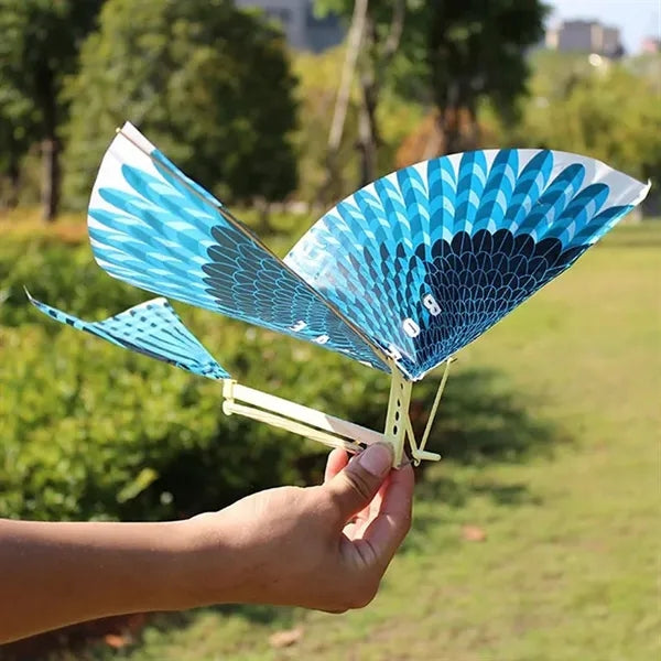 Elastic Rubber Band Powered Flying Birds Kite Outdoor Toy