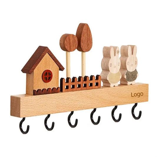 Key Holder Hooks Hanger Rack Wall Mounted