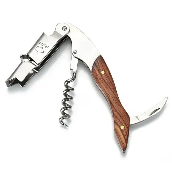 Bottle Opener w/Foil Cutter and Cap Remover for Wine