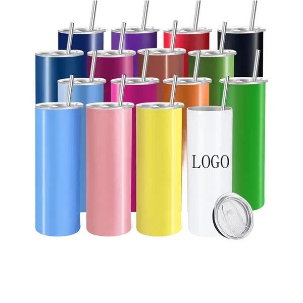 20 oz Straight Tube Ultra-thin Travel Stainless Steel Cup