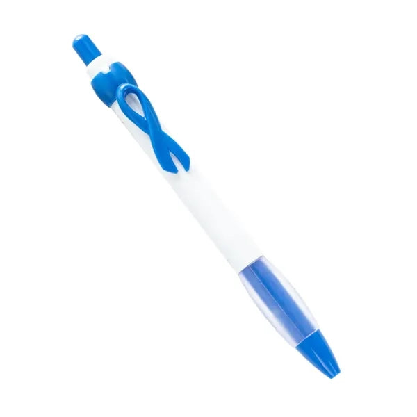 Breast Cancer Awareness Clip Ribbon Plastic Ballpoint Pen