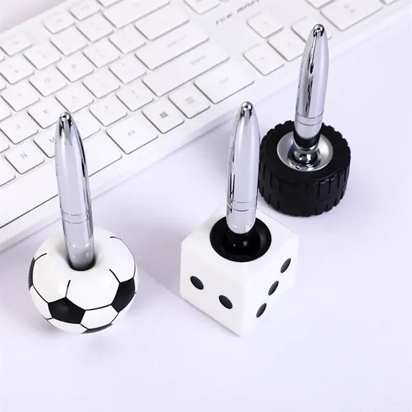 Metal Personalized Ballpoint Pen With Stand Holder Set