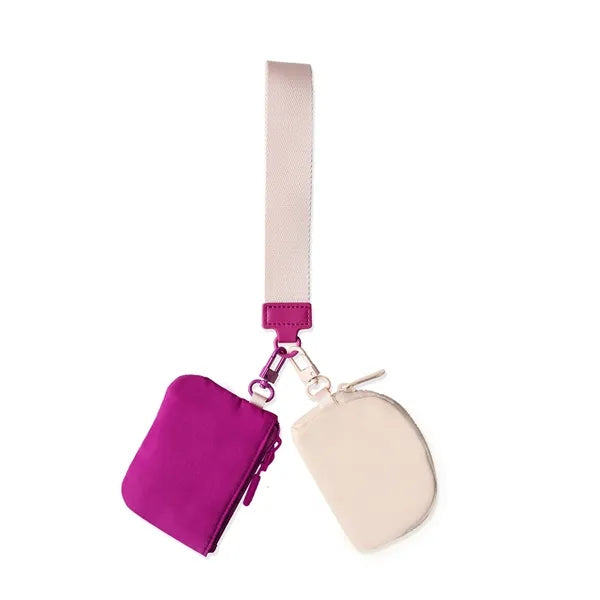 Dual Pocket Zipper Coin Purse