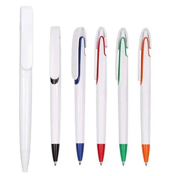 Click Action Press Plastic Ballpoint Pens