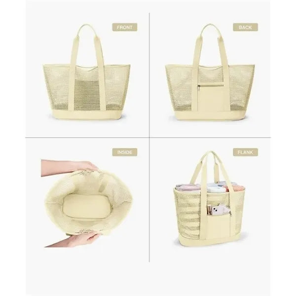 Best Saler-Women Lightweight Collapsible Mesh Beach Bag