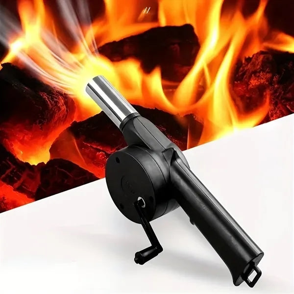 BARBECUE ACCESSORIES Hand-operated blower.