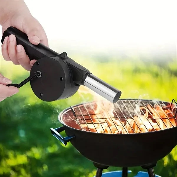 BARBECUE ACCESSORIES Hand-operated blower.