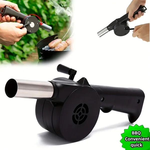 BARBECUE ACCESSORIES Hand-operated blower.