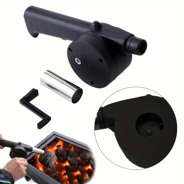 BARBECUE ACCESSORIES Hand-operated blower.