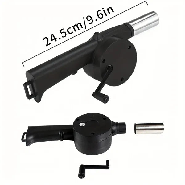 BARBECUE ACCESSORIES Hand-operated blower.