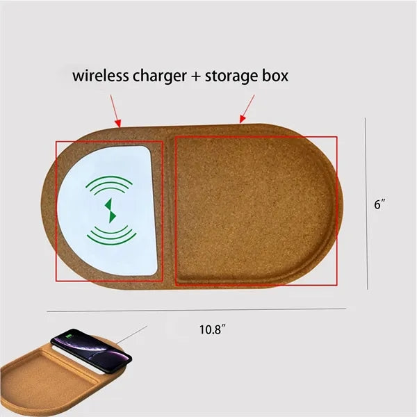 Cork Catch-All With Wireless Charging