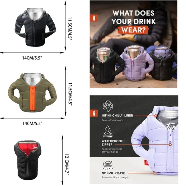 The Puffy Jacket Insulated 12 oz Can Cooler