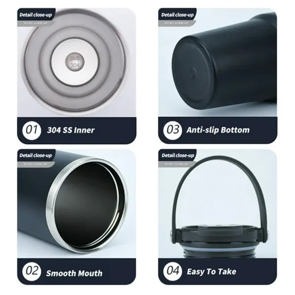 Portable outdoor stainless steel kettle