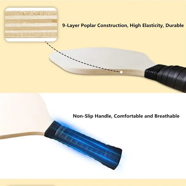 Pickleball Paddle Wooden Set