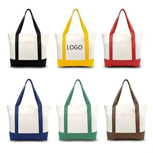 Two-tone Canvas Tote Bag
