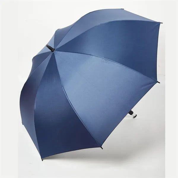 Car Straight Handle Automatic Black Vinyl Umbrella