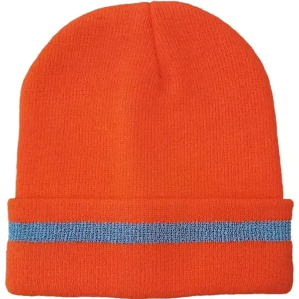 Acrylic Reflective Knitted Cuffed Safety Beanie