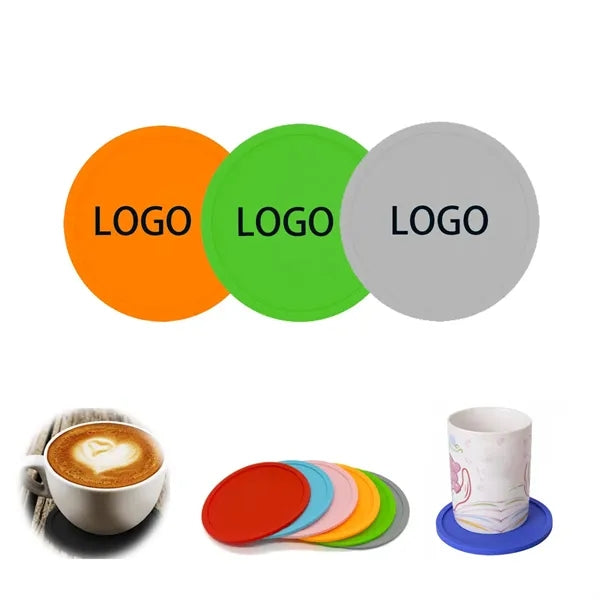 Portable Round Silicone Non-Slip Coaster