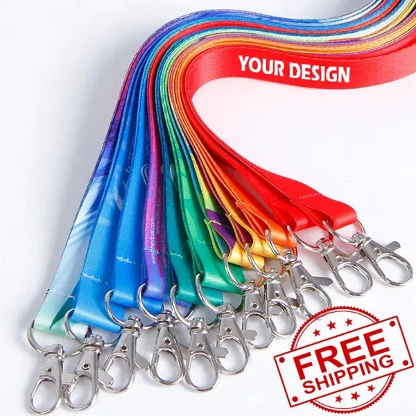 3/4" Polyester Custom Printed Lanyard with hook/Clip