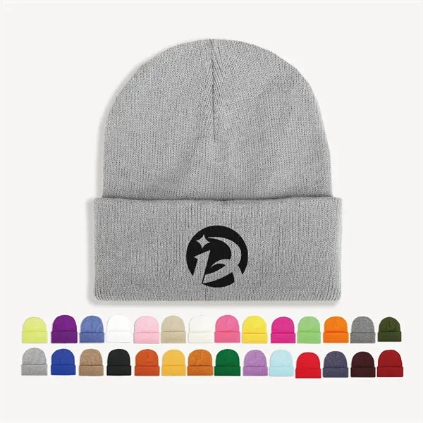 Acrylic Knitted Cuffed Beanie