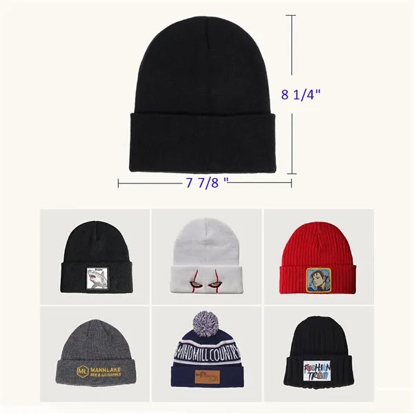 Acrylic Knitted Cuffed Beanie