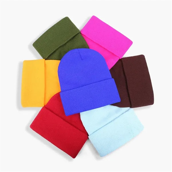 Acrylic Knitted Cuffed Beanie