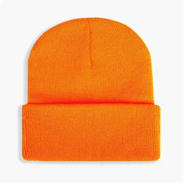 Acrylic Knitted Cuffed Beanie