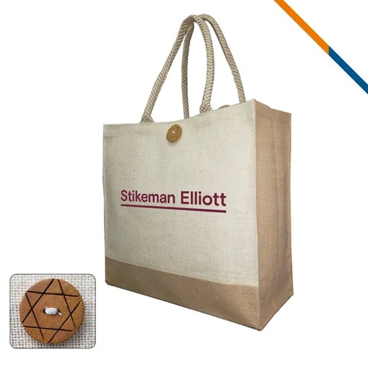 Mosac Laminated Jute Tote Bag