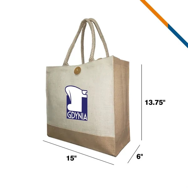 Mosac Laminated Jute Tote Bag