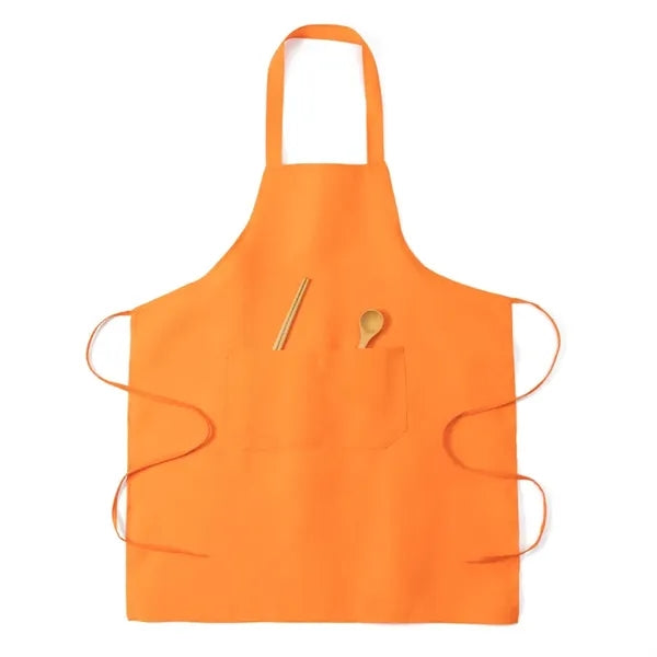 Logo Cotton Chef Cooking Apron With Pocket