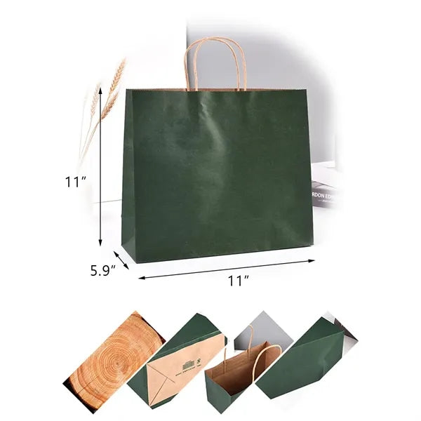 Colorful Kraft Paper Takeout Tote Bag