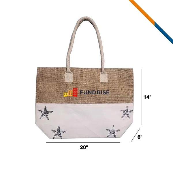 Biscus Jute Tote Bag