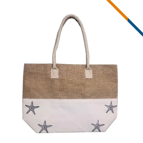 Biscus Jute Tote Bag