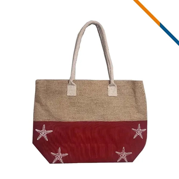 Biscus Jute Tote Bag