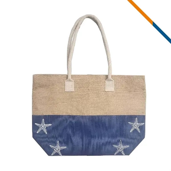 Biscus Jute Tote Bag