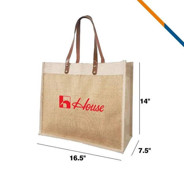 Nepeta Laminated Jute Tote Bag