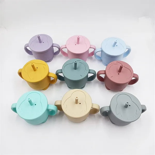 Silicone Drinking Training Straw Cup