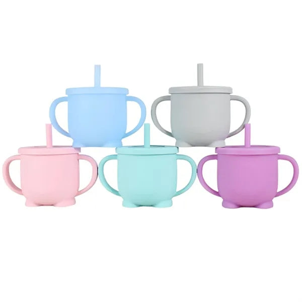 Silicone Drinking Training Straw Cup