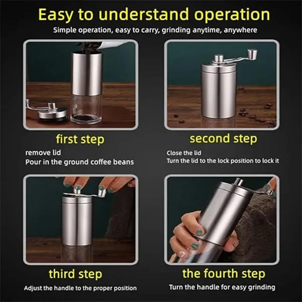 Manual Portable Adjustable Easy Clean Mill Coffee Grinders