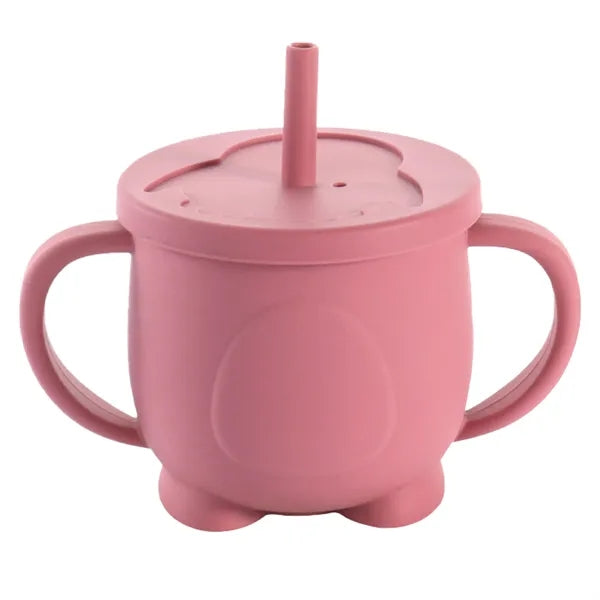 Silicone Drinking Training Straw Cup