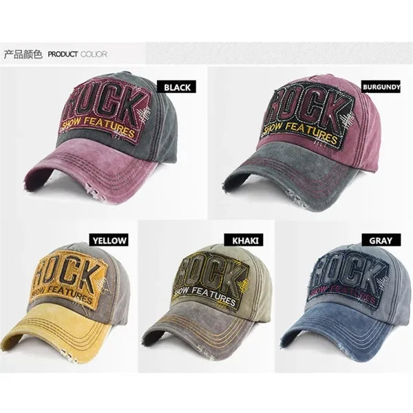 Retro washed baseball caps