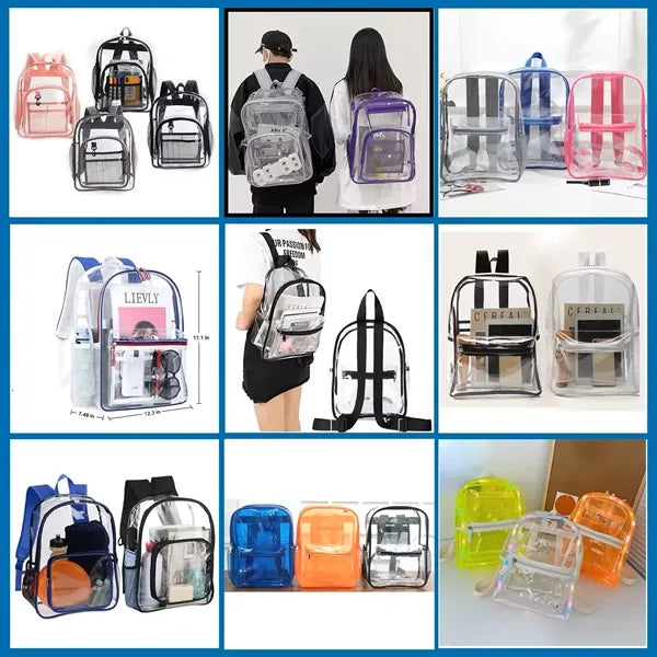 Outdoor Sports Waterproof Clear Transparent Pvc Backpack