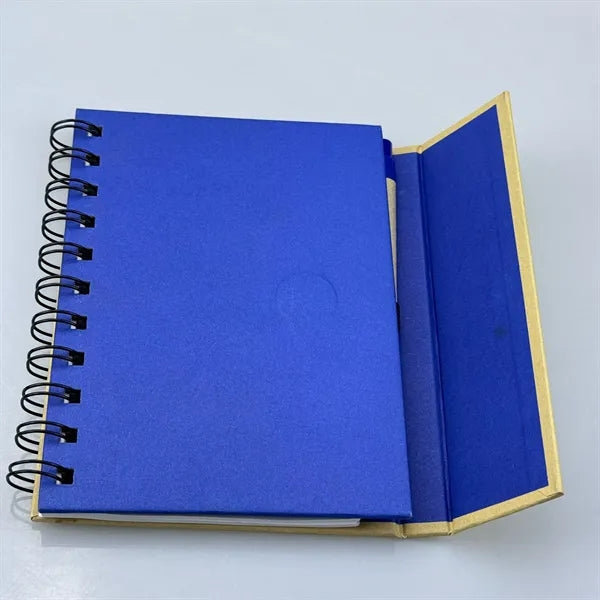 Eco-Recycled Magnetic Journal With Sticky Notes And Flags